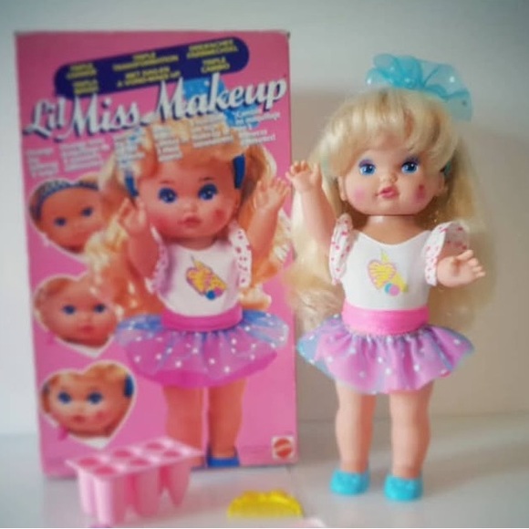 1989 Mattel LIL MISS MAKEUP Triple Change Doll - AS-IS